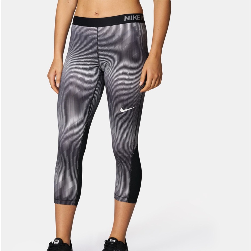 Nike Pro Cool Stairstep Pants 865948-010 Dri Fit - Picture 2 of 6